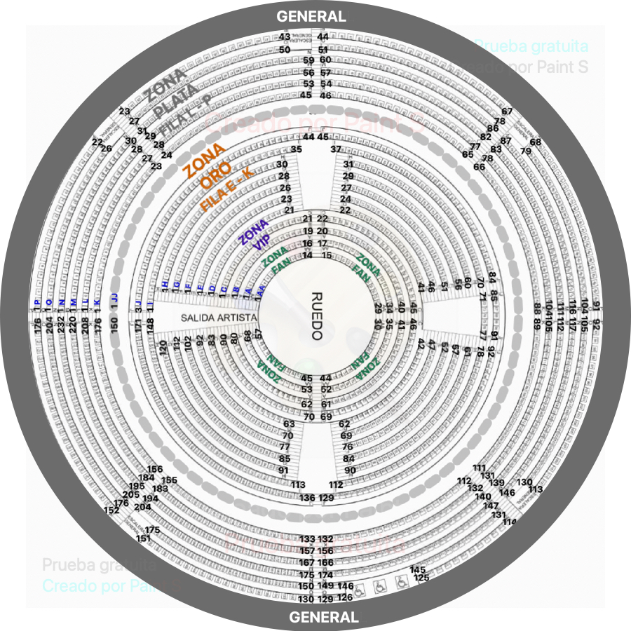 Mapa evento Ticket Butik - HERENCIA DE GRANDES